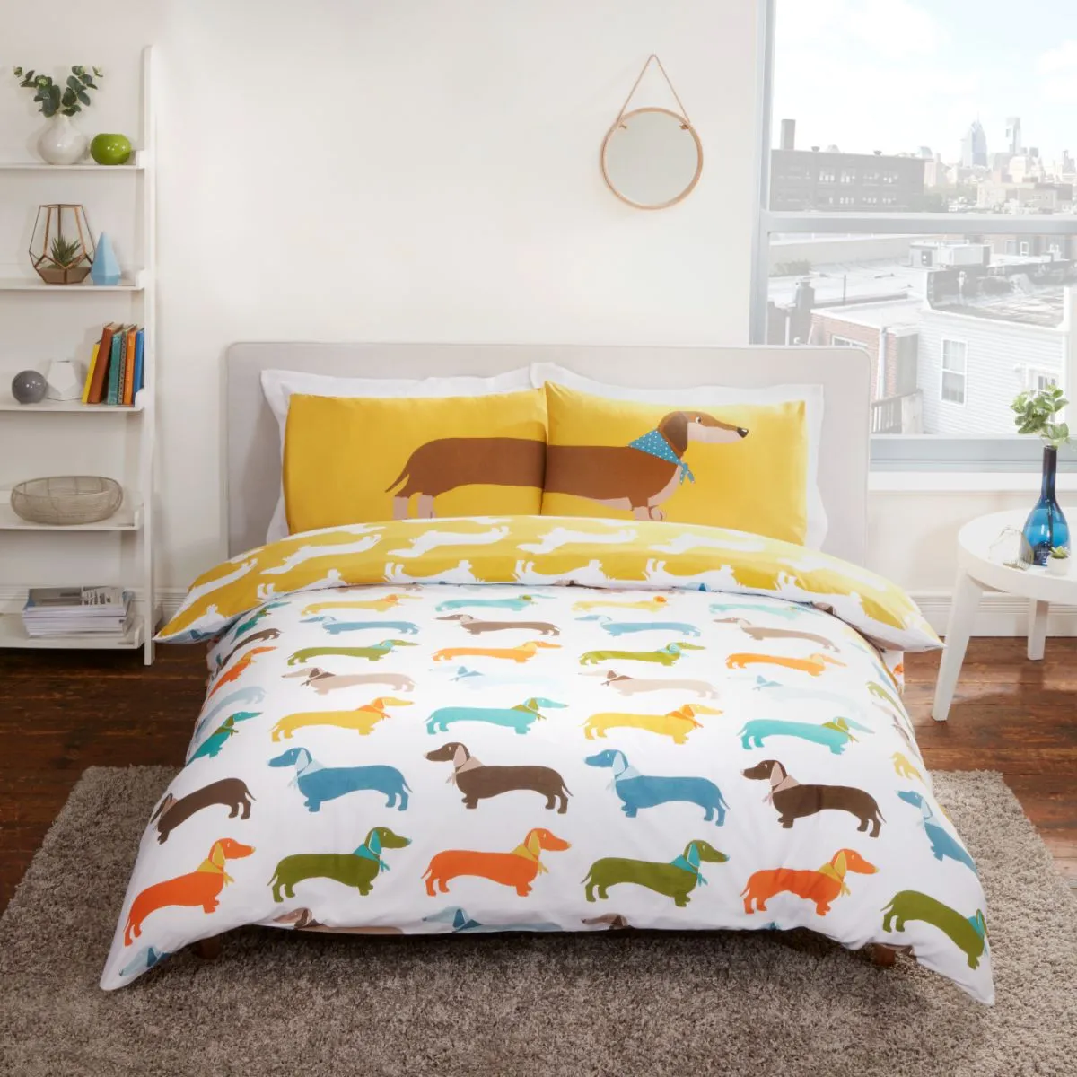 Rapport Sausage Dog Duvet Cover Set - Multi - King - Multi | 