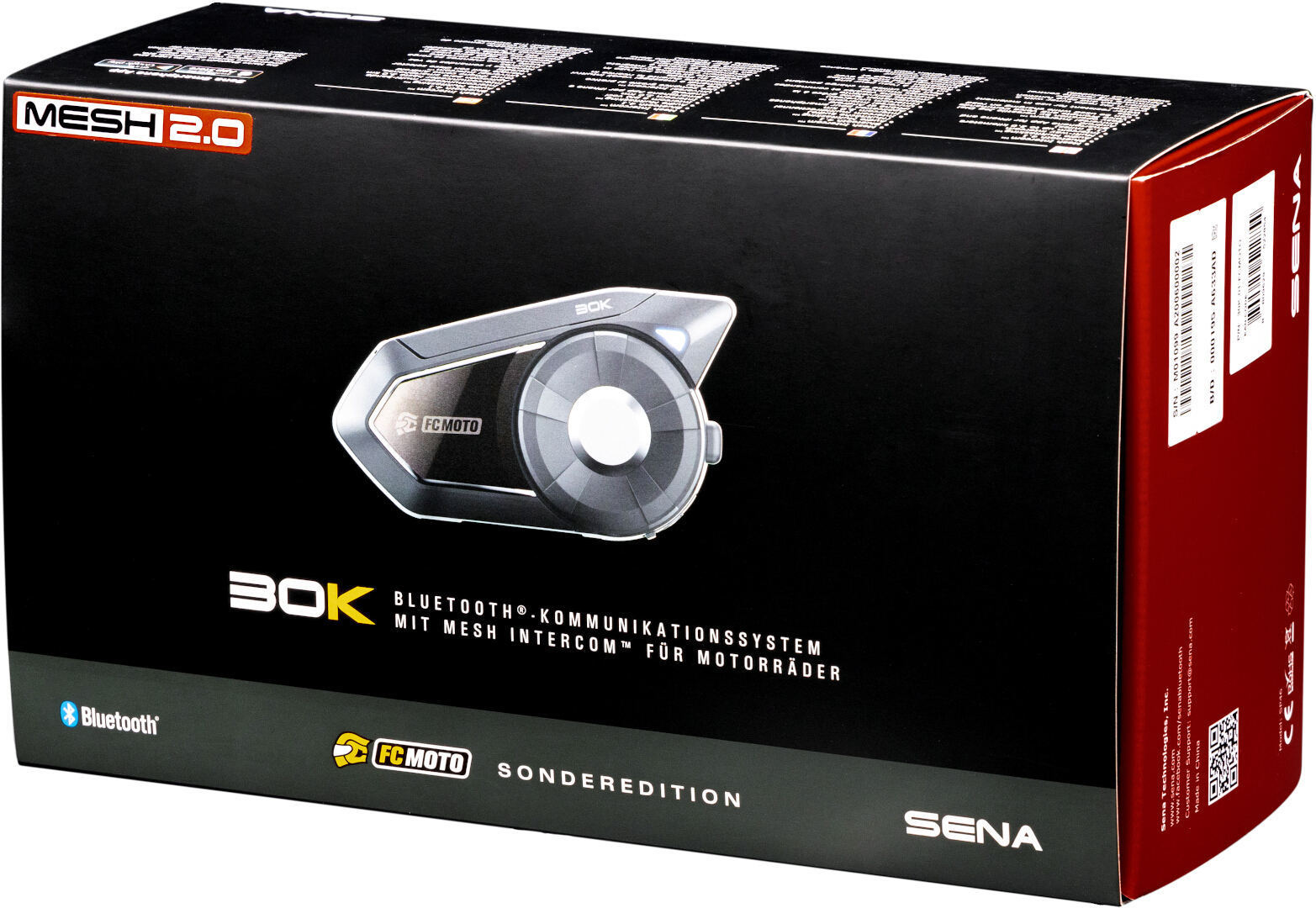 Sena 30K FC-Moto Edition Bluetooth Communication System Single Pack, black, black, Size One Size