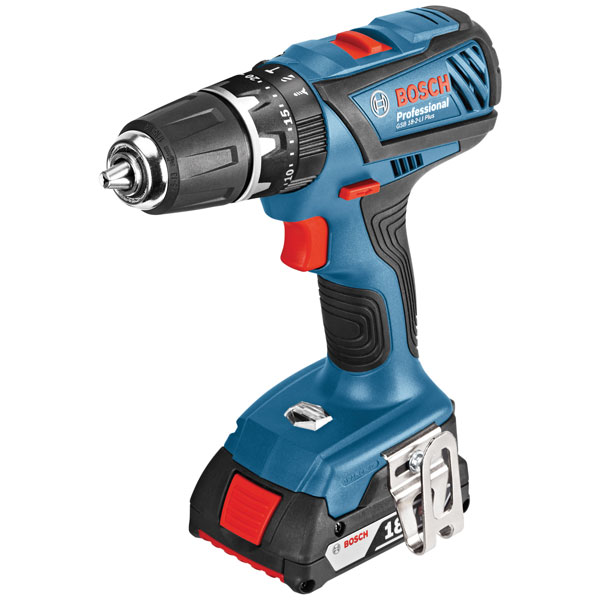 Bosch GSB18V-21 18V Cordless Combi Drill Kit with 2x 2.0Ah Batteries