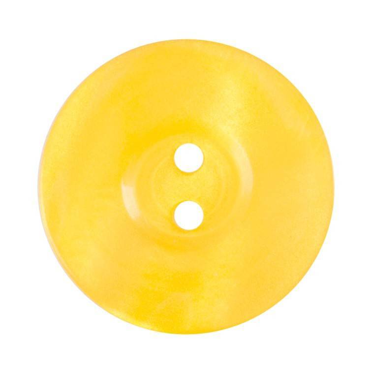 Milward Buttons - Size 17mm, 2 Hole, Pearl Yellow, Pack of 3
