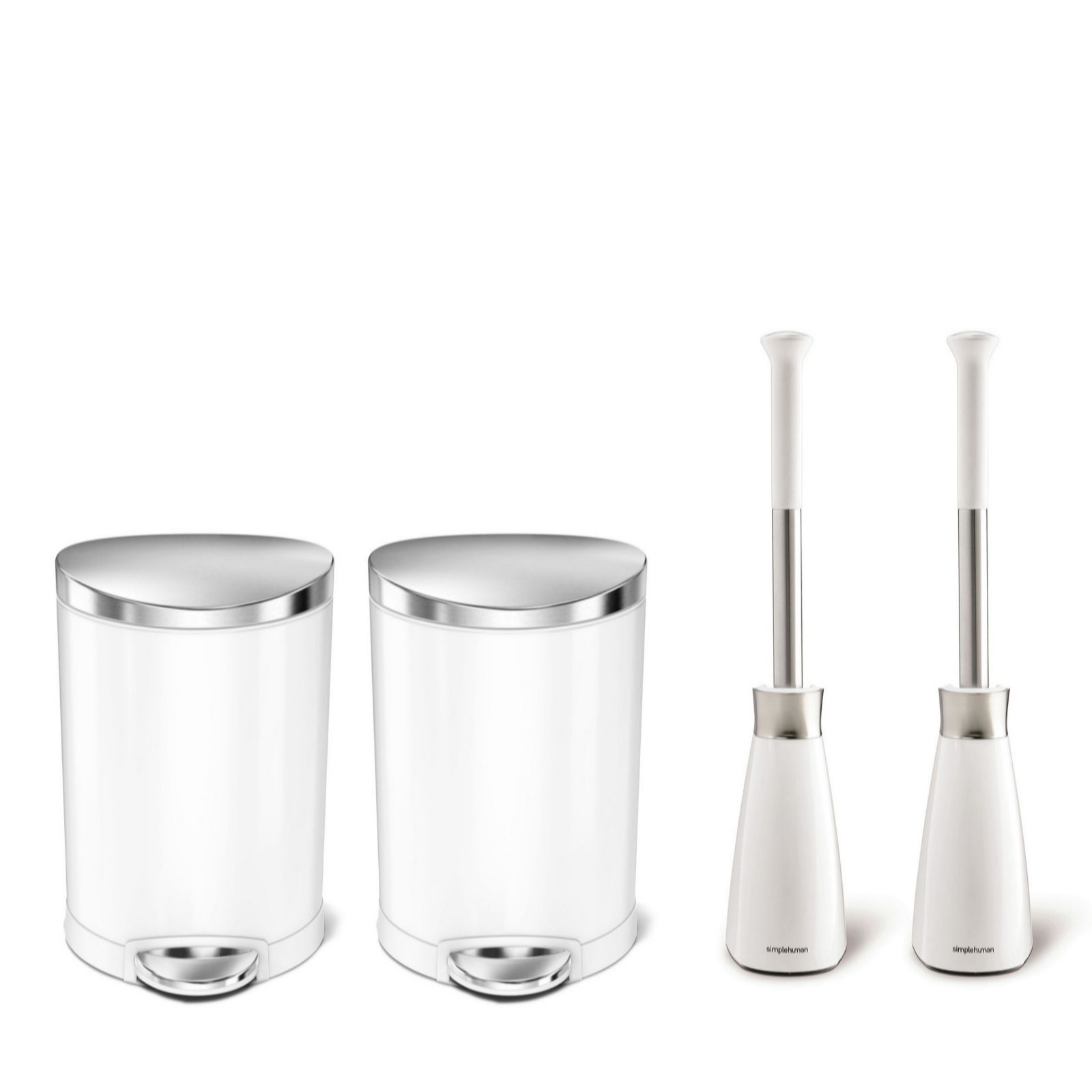 simplehuman - Semi-Round Pedal Bin - 6L - White