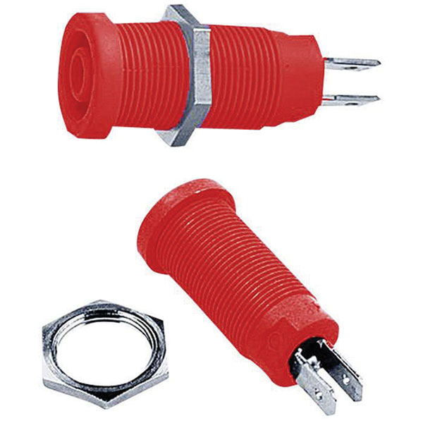 STÄUBLI Staubli Red Female Banana Socket - Tab Termination, 1000V, 20A