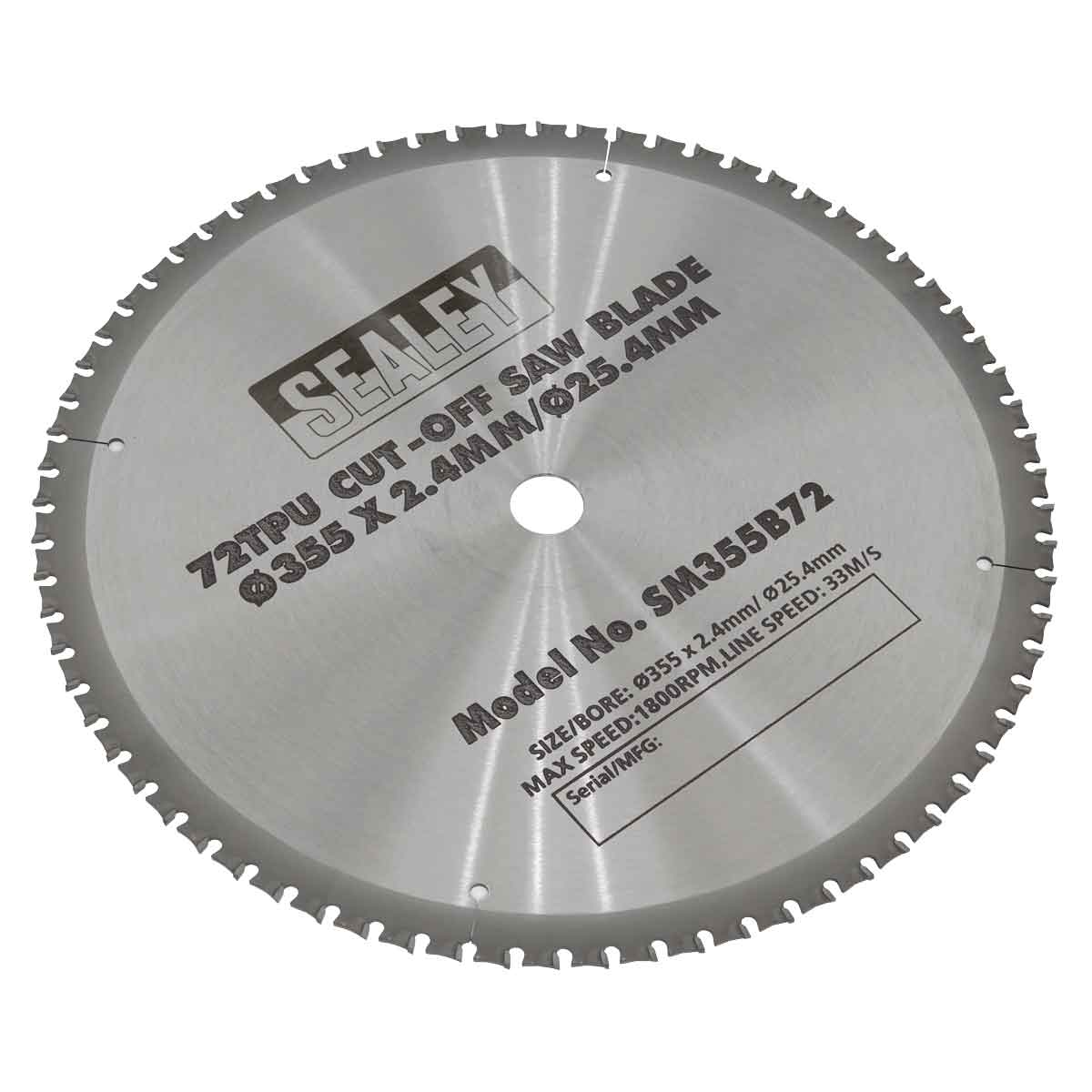Sealey SM355B72 Cut-Off Saw Blade 