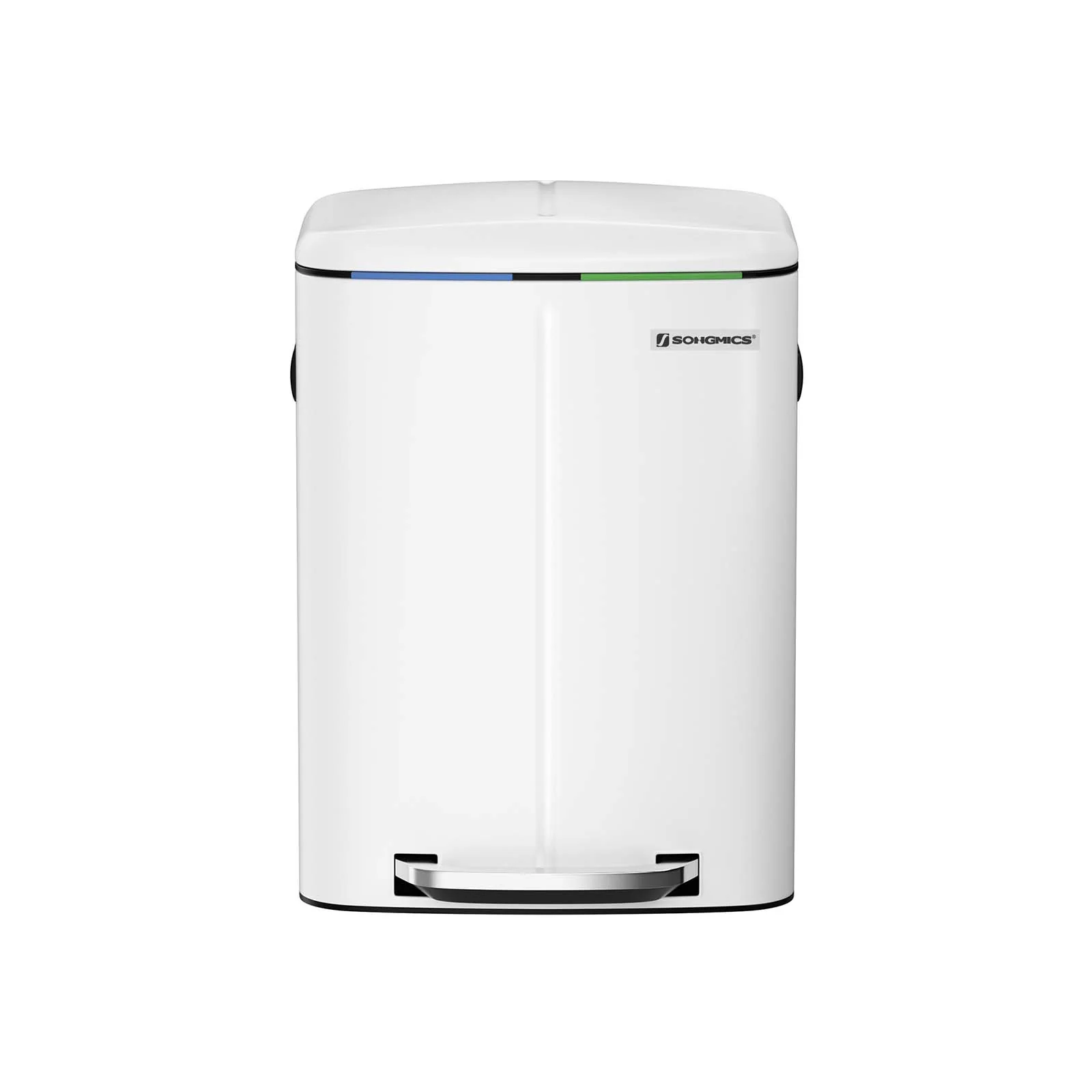 SONGMICS Dual Metal Rubbish Bin