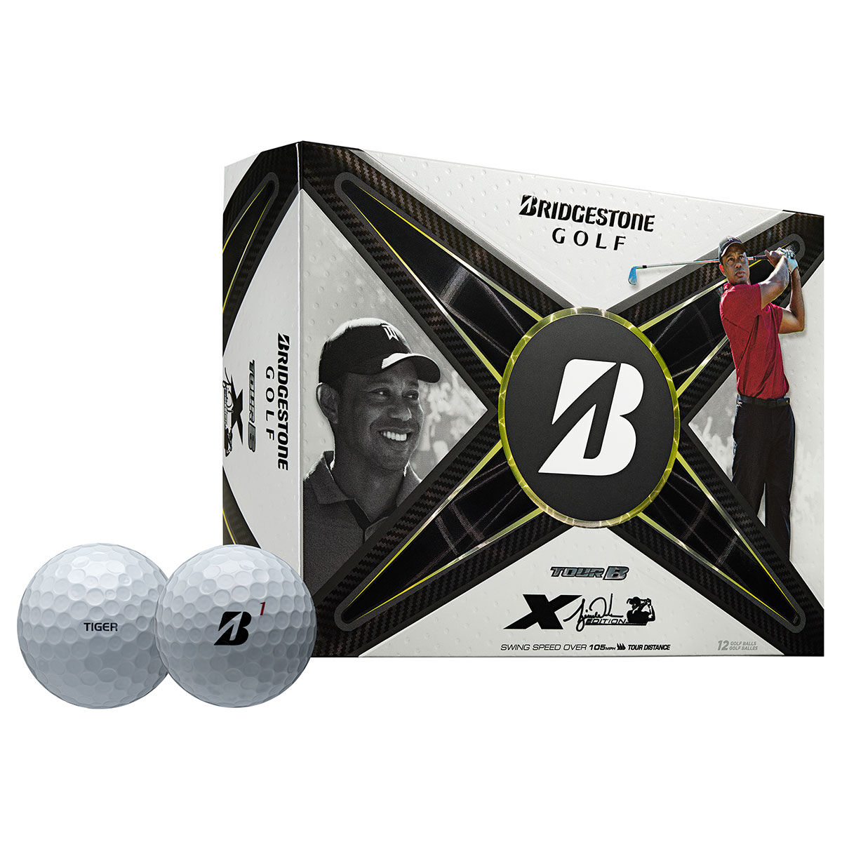 Bridgestone Golf Bridgestone Tour BX TW Edition 12 Golf Ball Pack, Mens, White | American Golf