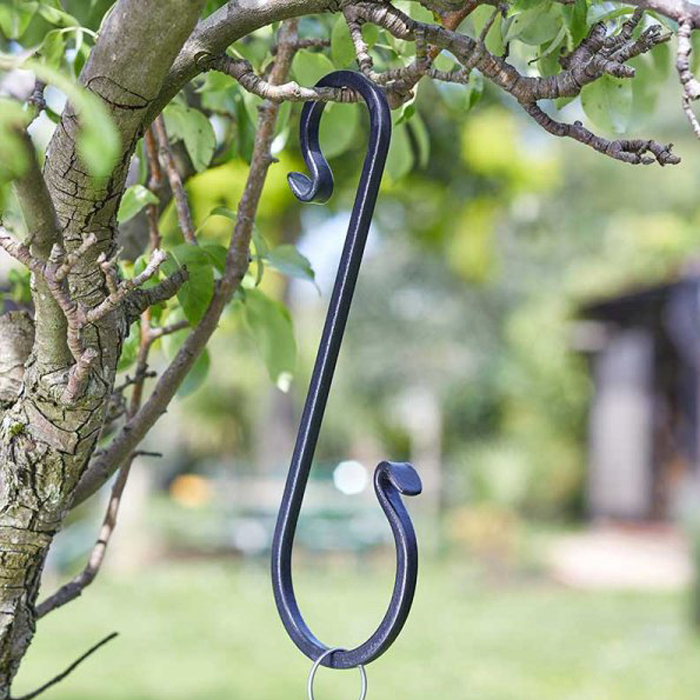 Garden Mile 6'' Forge Tree Hook for Hanging Baskets - Black