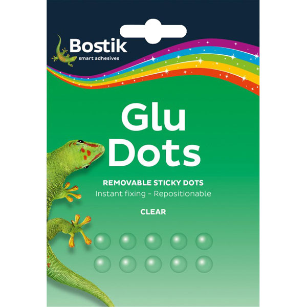 Bostik Bostik Removable Sticki Dots 10mm Pack of 64, Clear | Arts & Crafts > Cutting, Adhesives & Glue > Sticky Pads & Sticky Dots