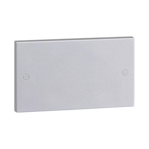 KnightsBridge White 2G Blanking Plate Electric Wall Switch Box