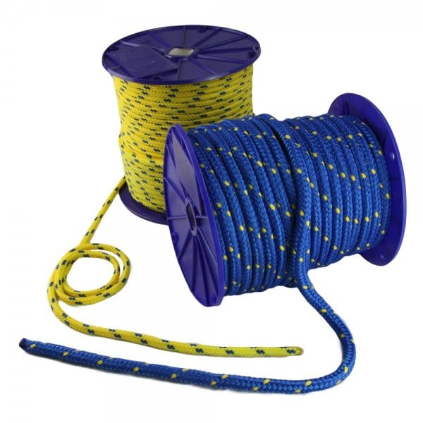 Eliza Tinsley 12mm Blue /Yellow 16 Plated Polypropylene Braid Rope Ree