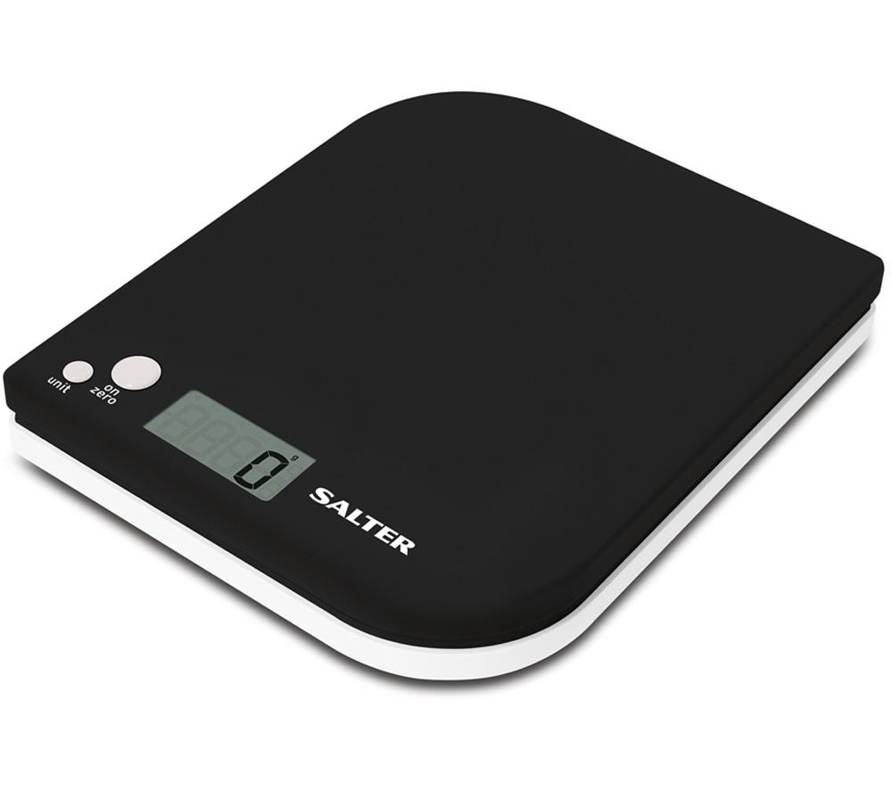 Salter Leaf 1177 BKWHDR Digital Kitchen Scales - Black, Black