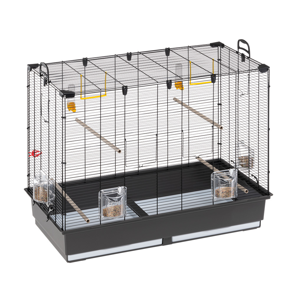 Ferplast Piano 6 Bird Cage - Grey/Black: 87 x 46.5 x 70cm (L x W x H)