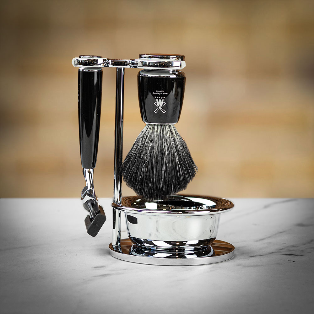 Mühle MÜHLE - Rytmo Fusion Razor Shaving Set - Set Of 4 - Black