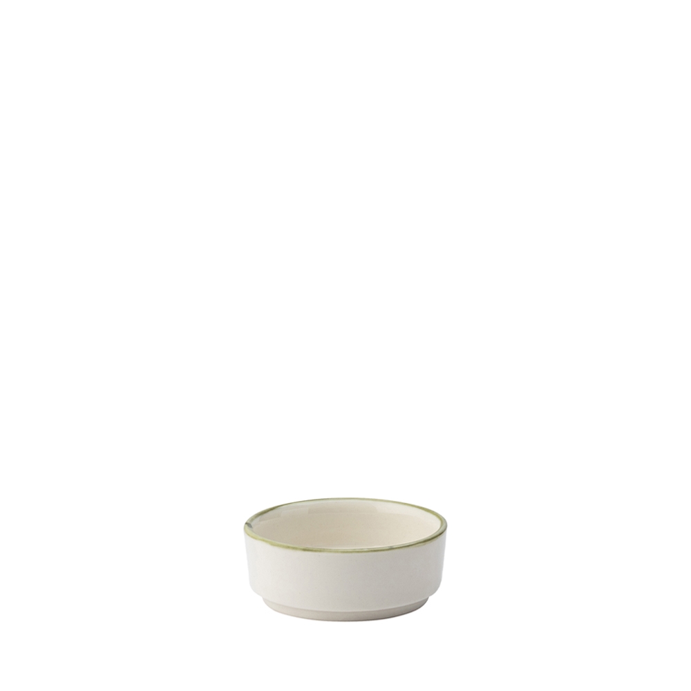UTOPIA Homestead Olive Walled Dip Pot 2.25" White and Olive (1 x 6)