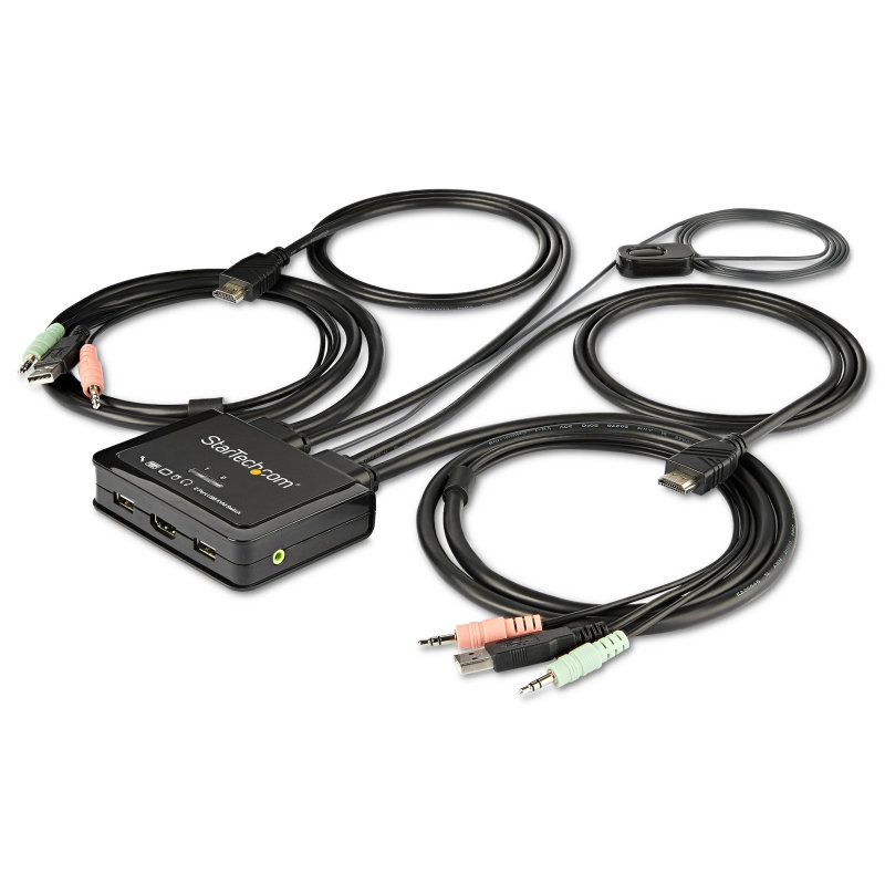 StarTech.com 2-Port HDMI KVM Switch with Built-In Cables