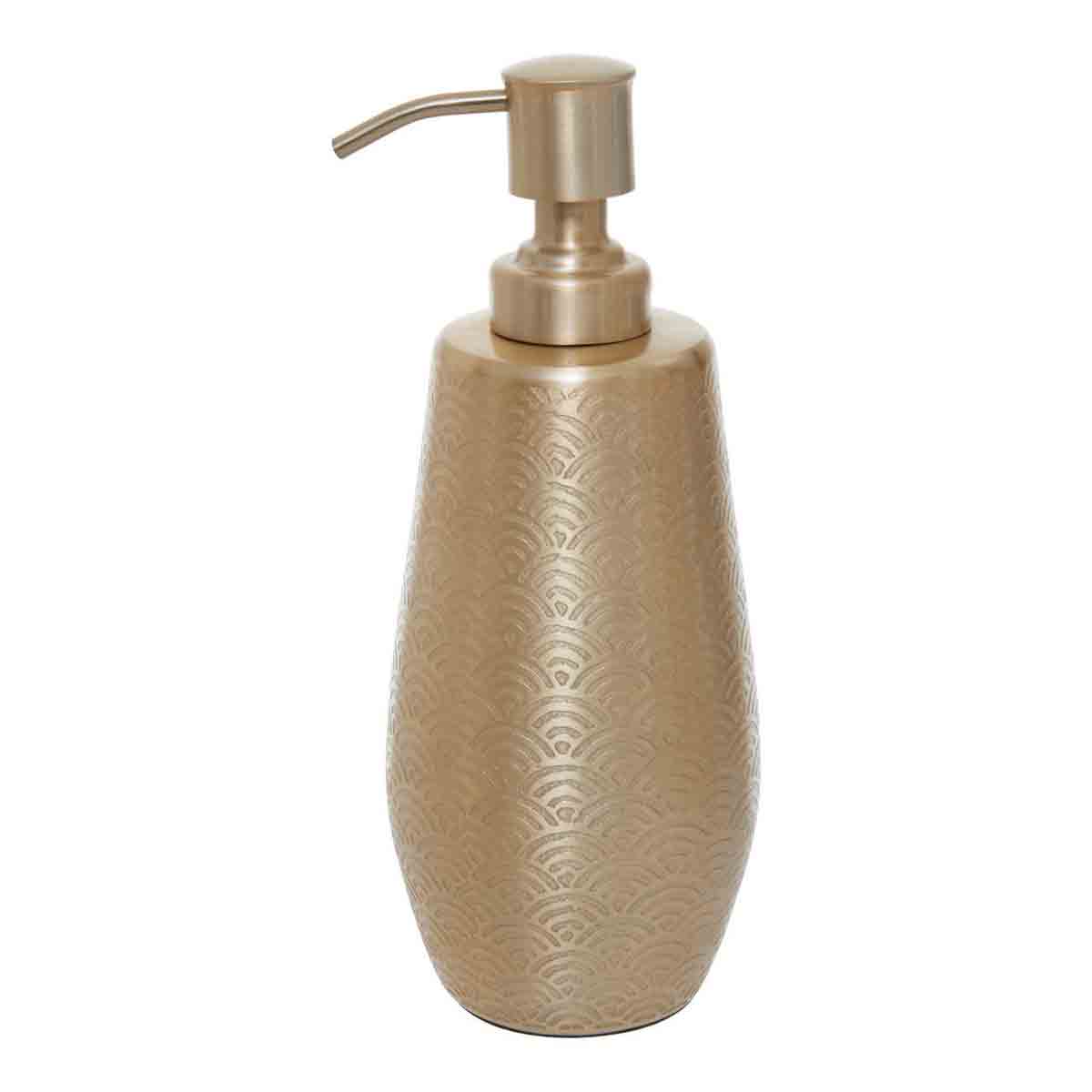 Zena Champagne Etched Soap Dispenser