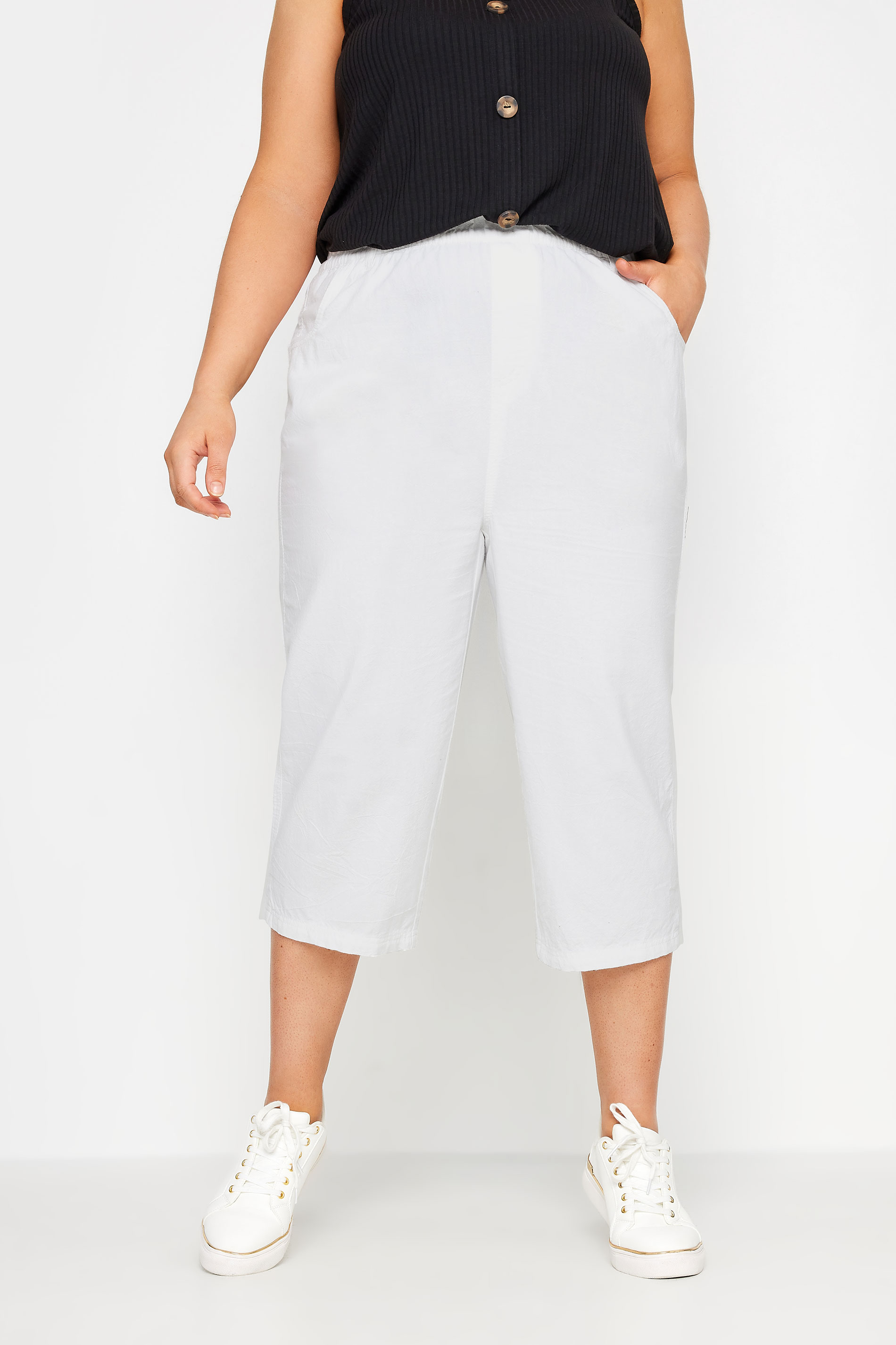 Cropped Cotton Trousers
