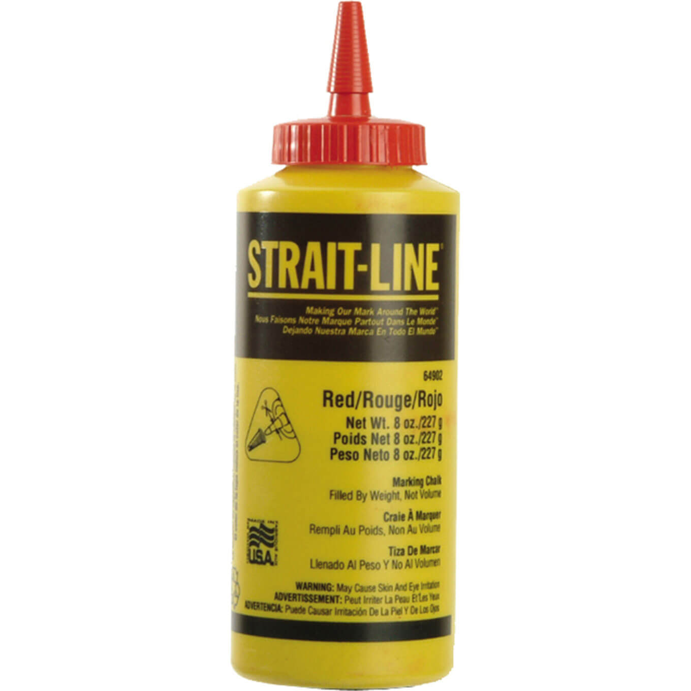 IRWIN STRAIT-LINE Red Marking Chalk 8oz/227g (64902)