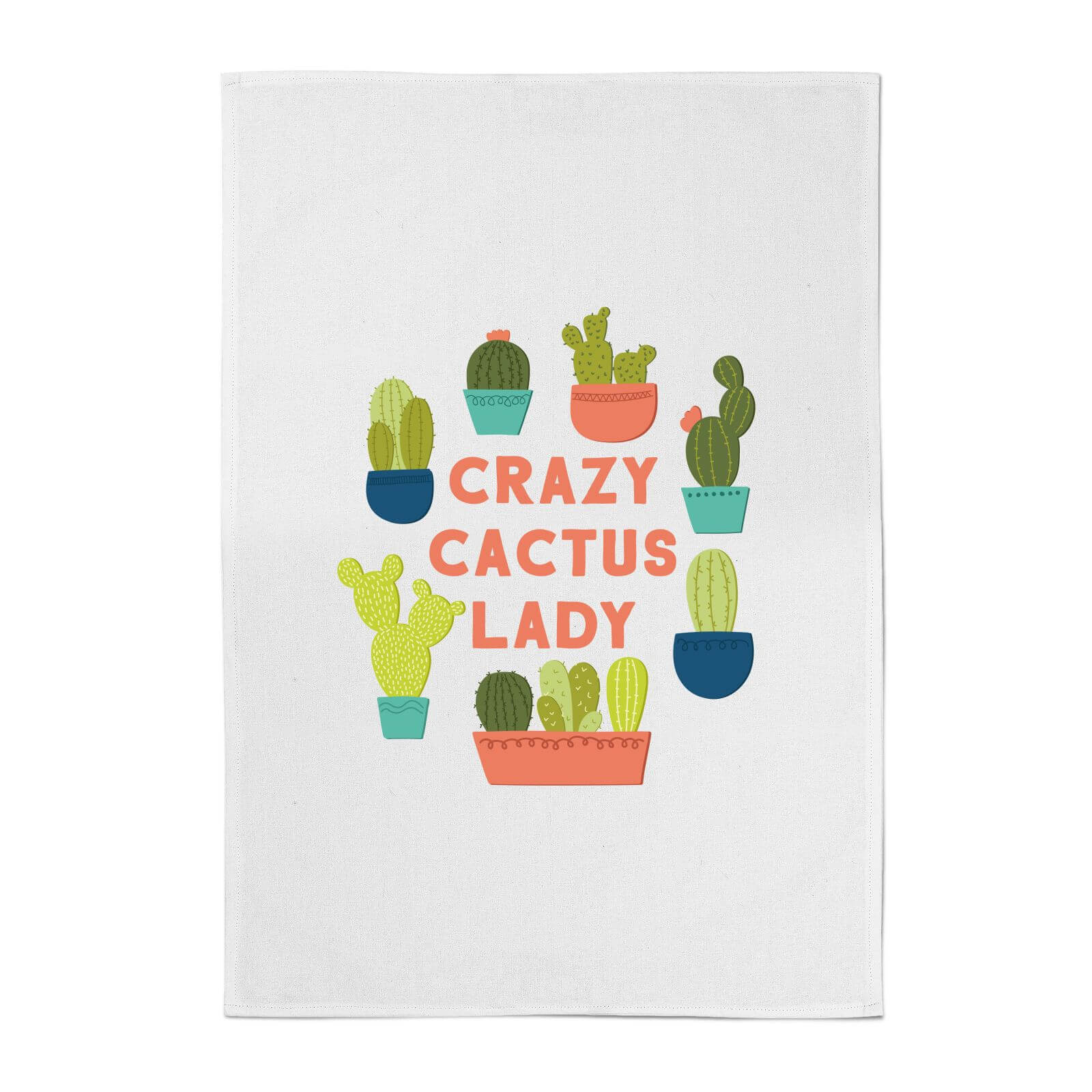 By IWOOT Crazy Cactus Lady Cotton Tea Towel