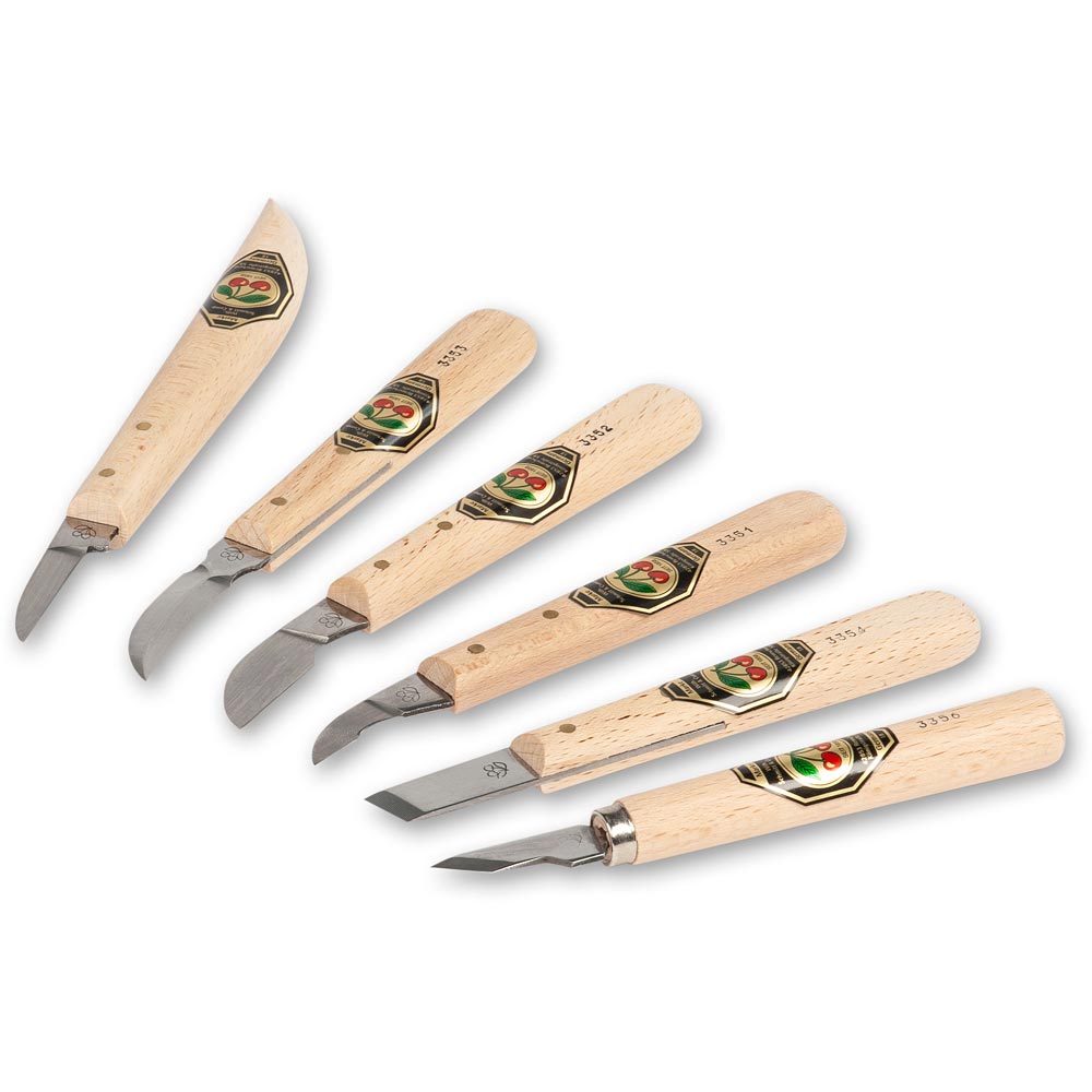 KIRSCHEN 6 Piece Chip Carving Knife Set