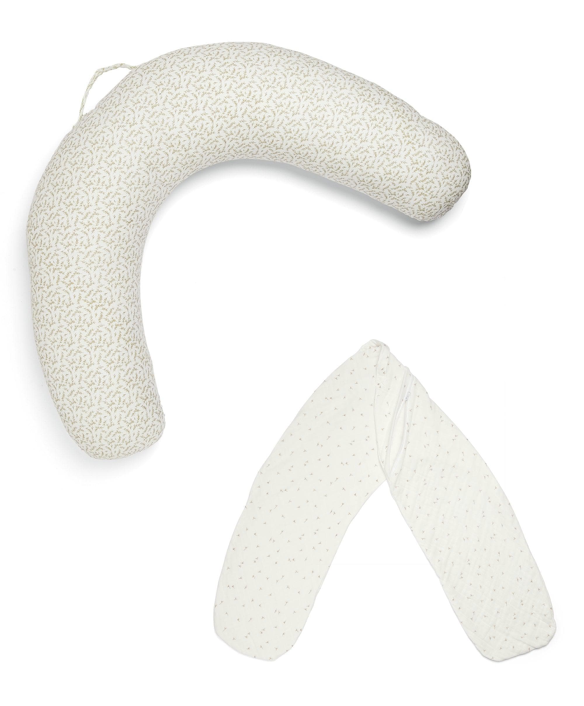 Pregnancy & Nursing Pillow & Cover Bundle - Leaf
