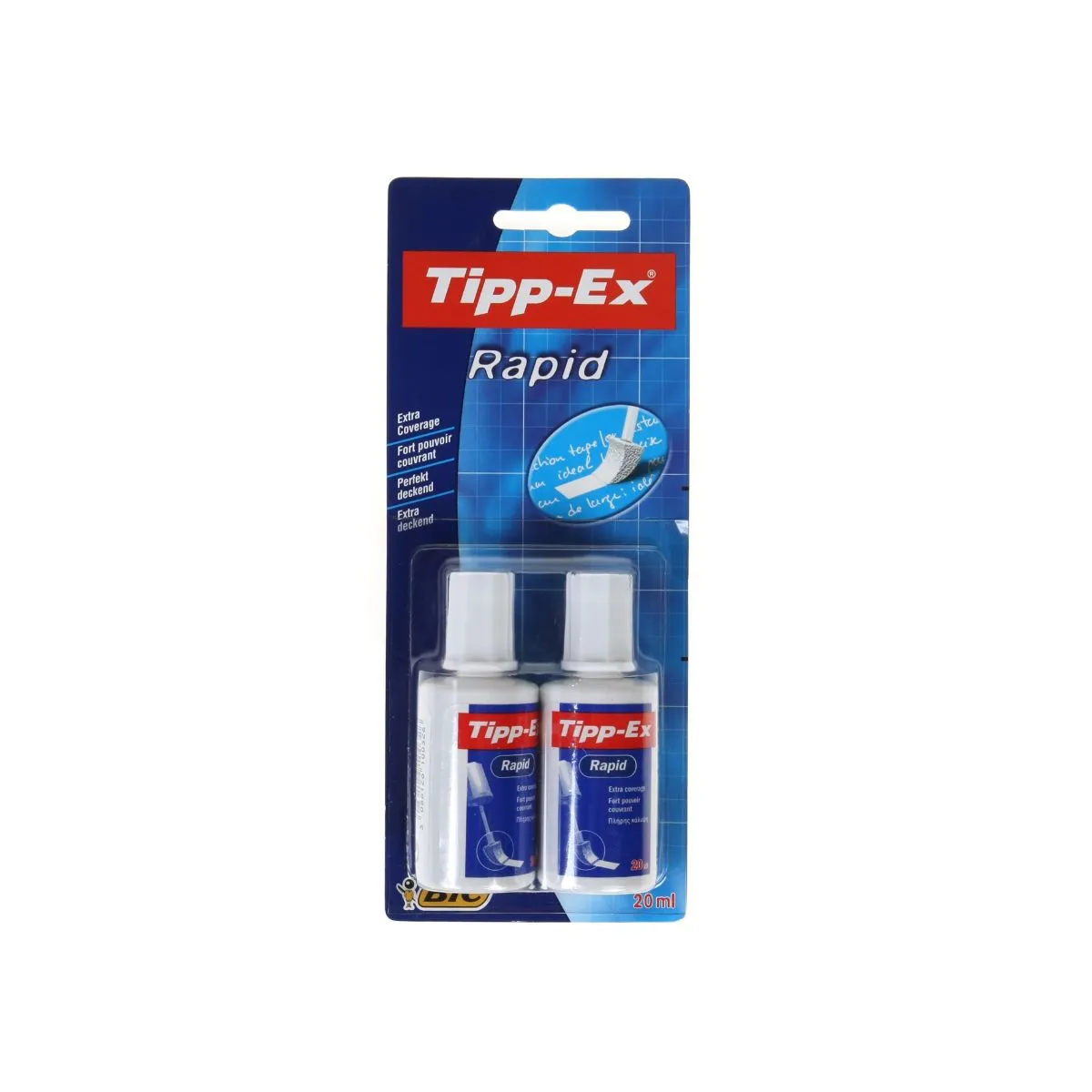 Tipp Ex Tippex Rapid Correction Fluid 20ml Foam Applicator Pack of 2, White