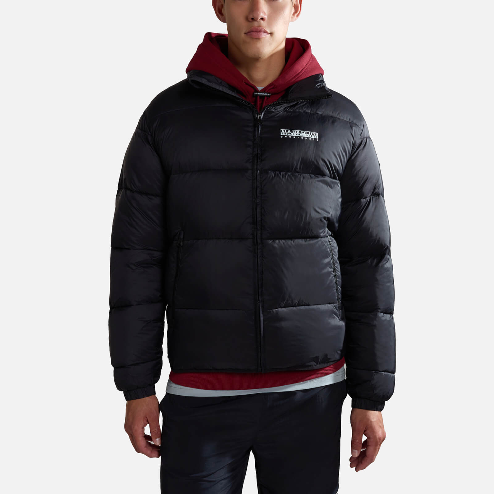 Napapijri Suomi Quilted Padded Jacket - Black, Black, Size 2Xl, Men|2XL
