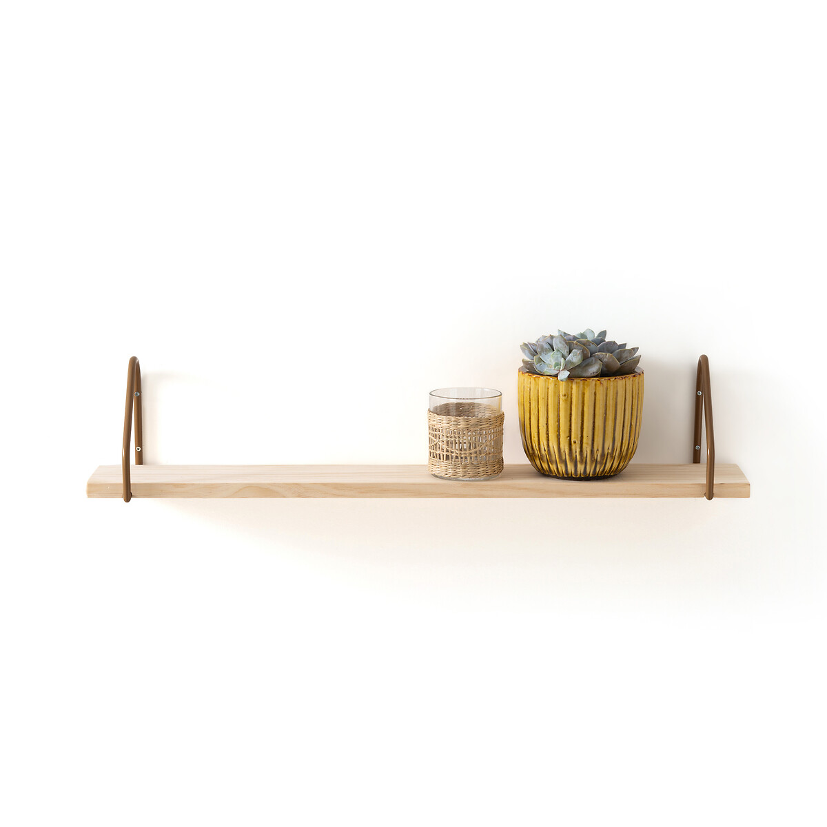 La Redoute Interieurs Vinto 80cm Wood & Metal Wall Shelf by La Redoute