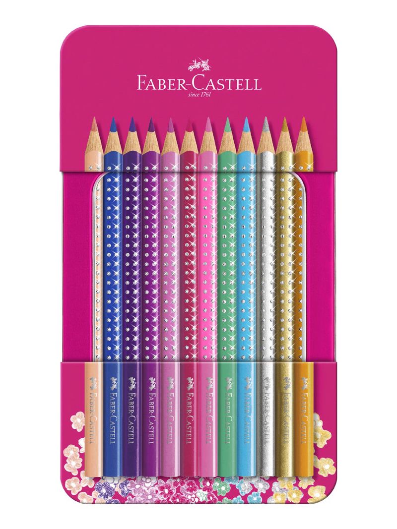 Faber-Castell Sparkle Colour Pencil Tin (Pack of 12)