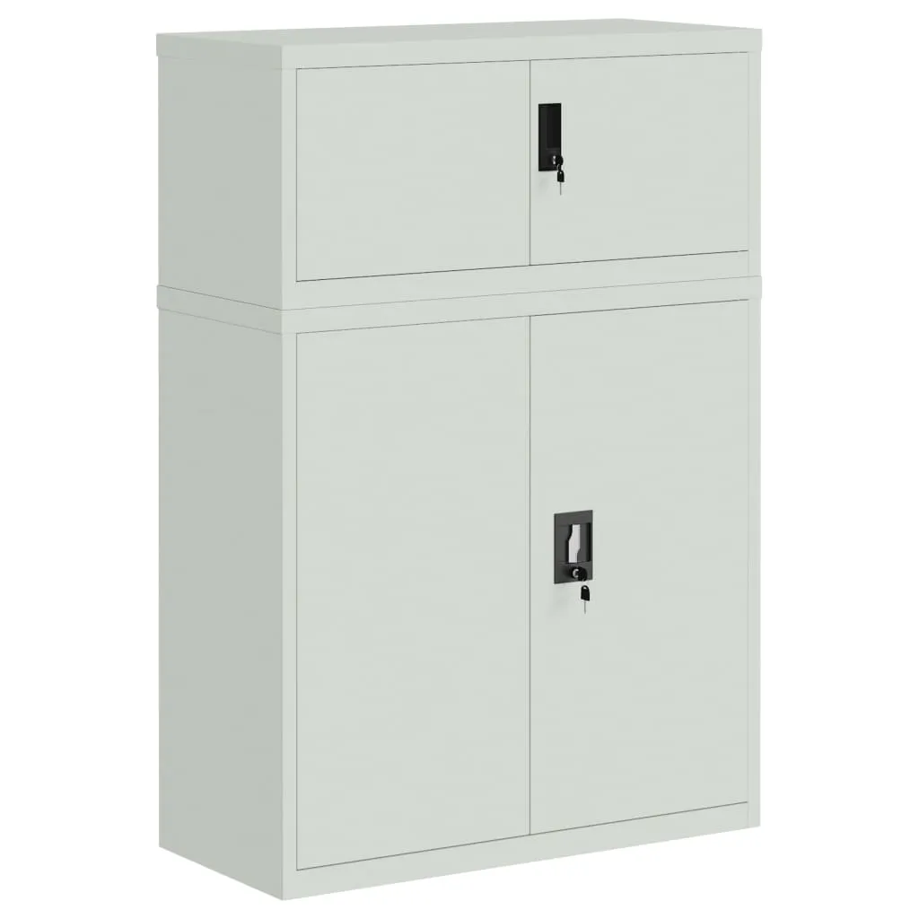 VidaXL File Cabinet Light Grey 90x40x130 Cm Steel