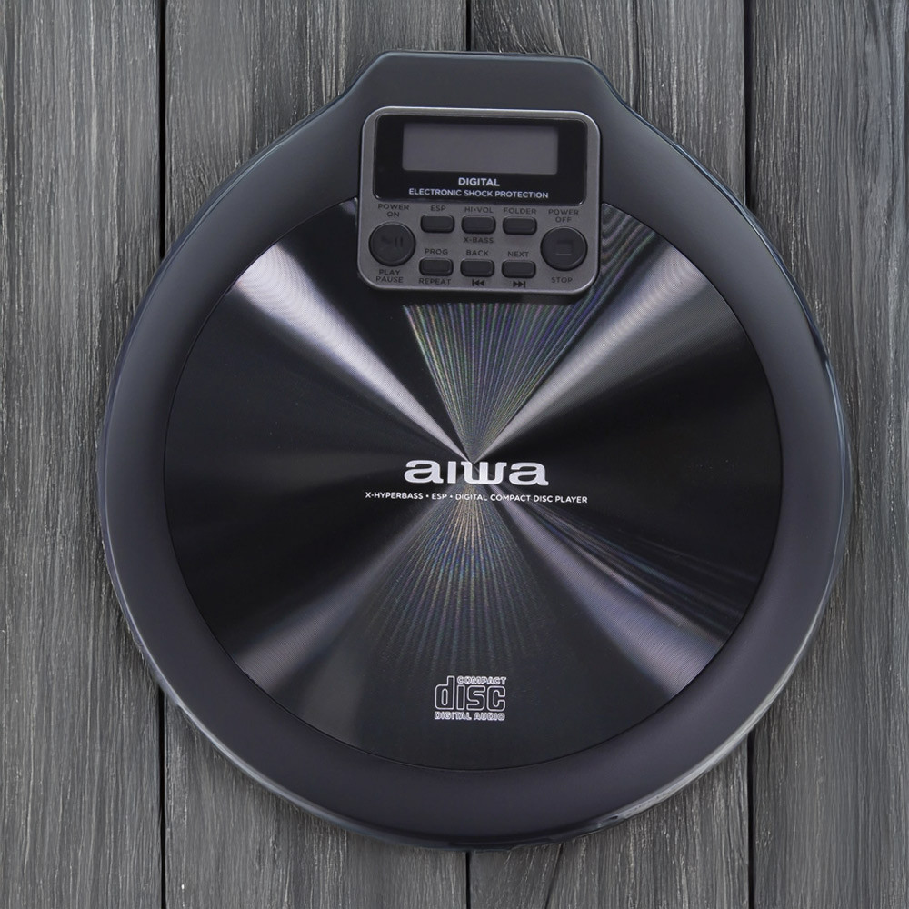 AIWA Walk PCD-810BK Portable CD Player with Accessories Pack