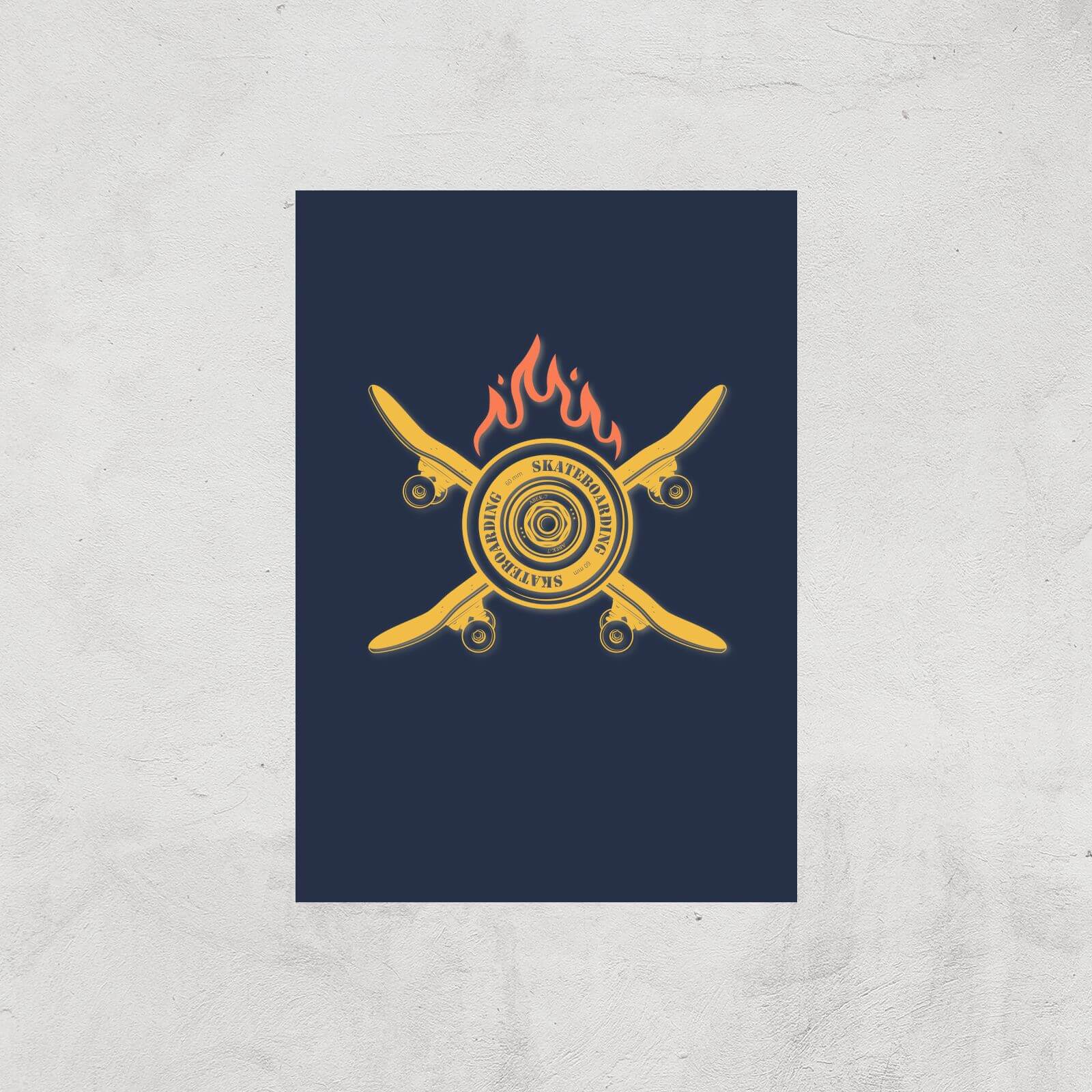By IWOOT Skateboards On Fire Art Print - A3 - Print Only |
