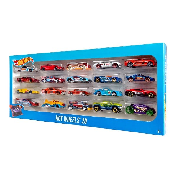 Hot Wheels Character Cars, Pack of 20, Assorted