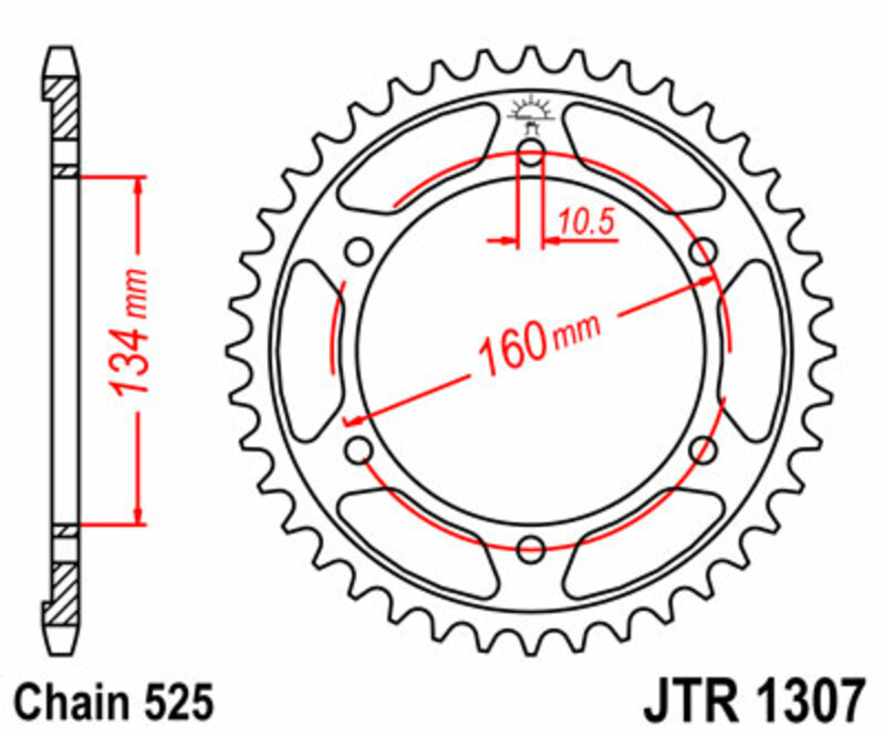 JT SPROCKET s Steel Rear Motorcycle Sprocket