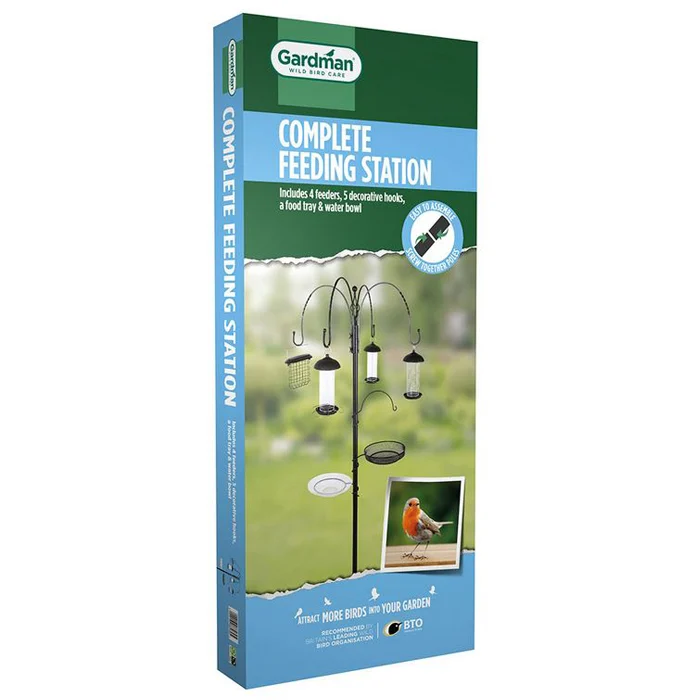 Supporto Con Picchetto Con Mangiatoie 185cm Per Uccelli Selvatici Gardman