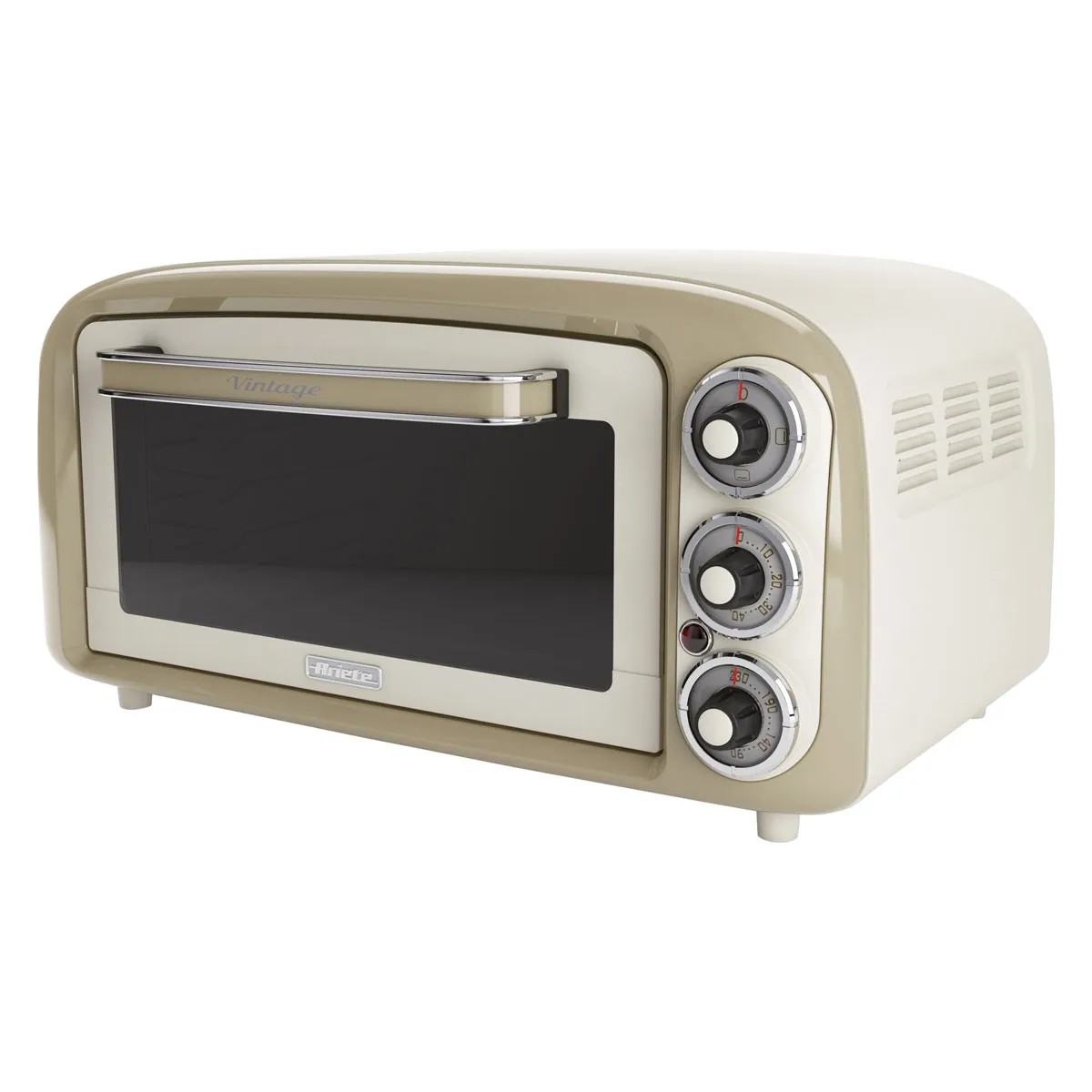 Ariete Vintage 979 Electric Mini Oven - Cream, Brown,Cream
