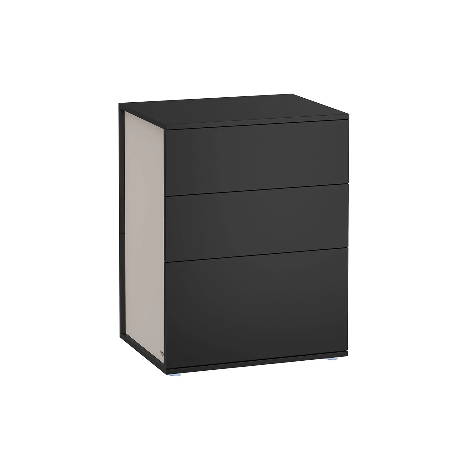 VASAGLE Superfast Toolless Assembly, Bedside Table, Ink Black and Cappuccino Beige
