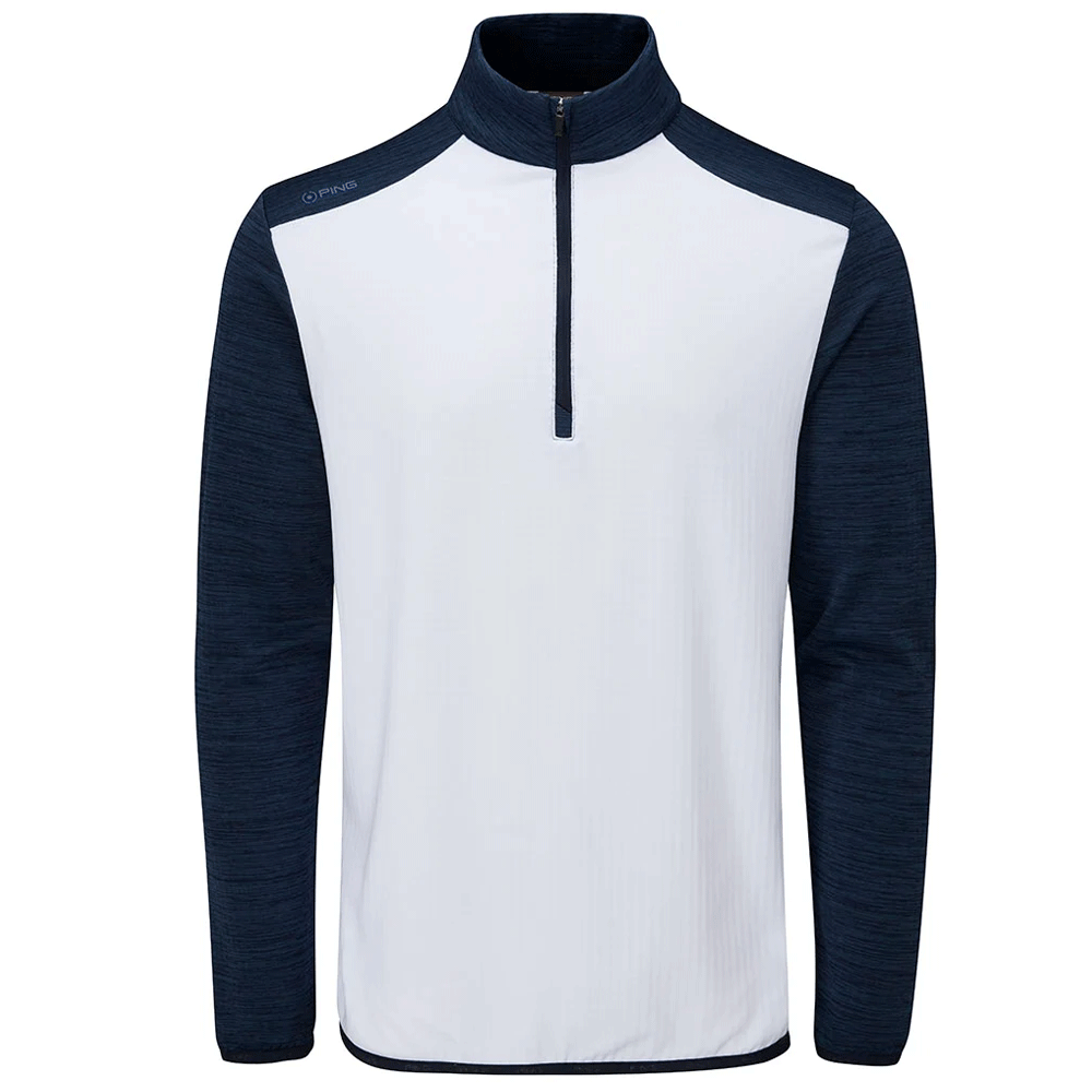 Ping Edison Midlayer, Mens, White/oxford blue, Xl  | American Golf