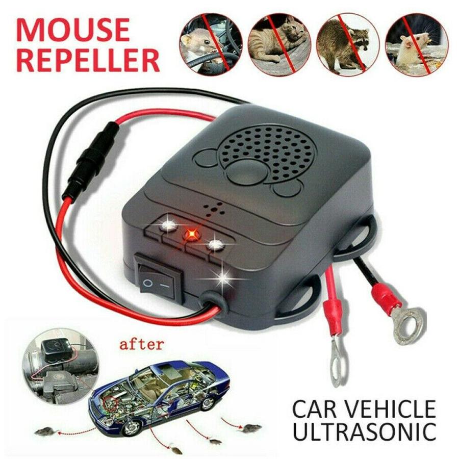 Topfactory 12V Car Vehicle Protector Ultrasonic Mouse Repeller Rat Rodent Animal Deterrent