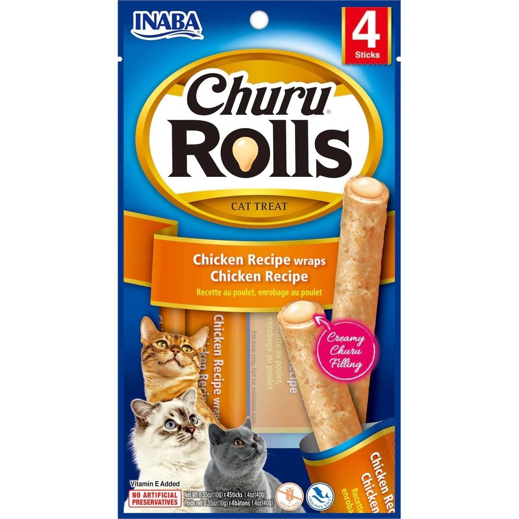 Churu Rolls For Cats Chicken Recipe Wraps Chicken Recipe - 4x10g
