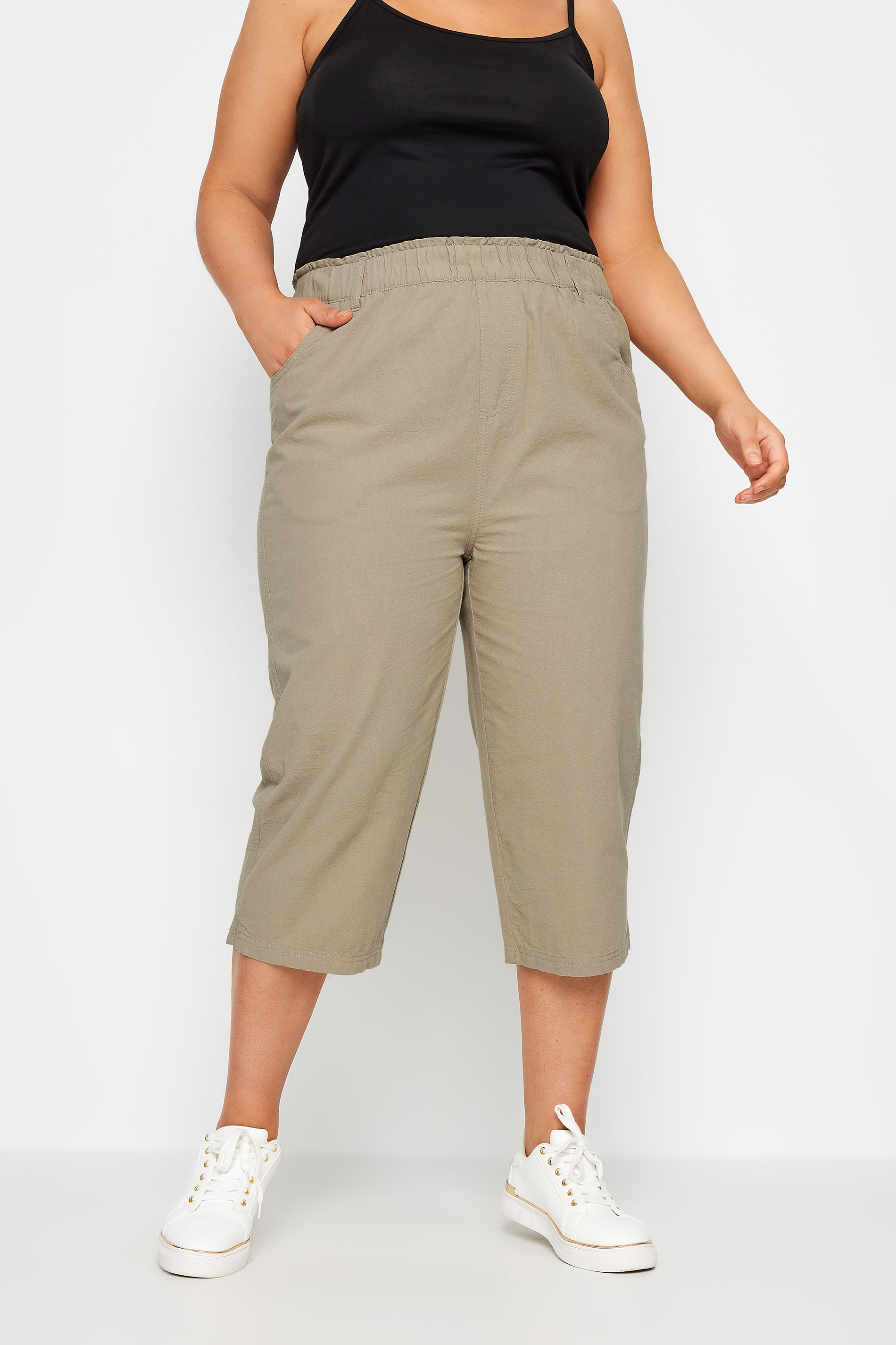 Cropped Cotton Trousers