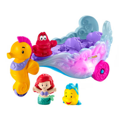 Disney George Princess Ariel's Light-Up Sea Carriage by Little People