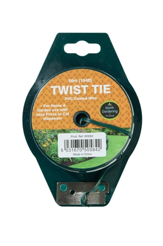 Garland 50m Twist Tie Plastic Coated