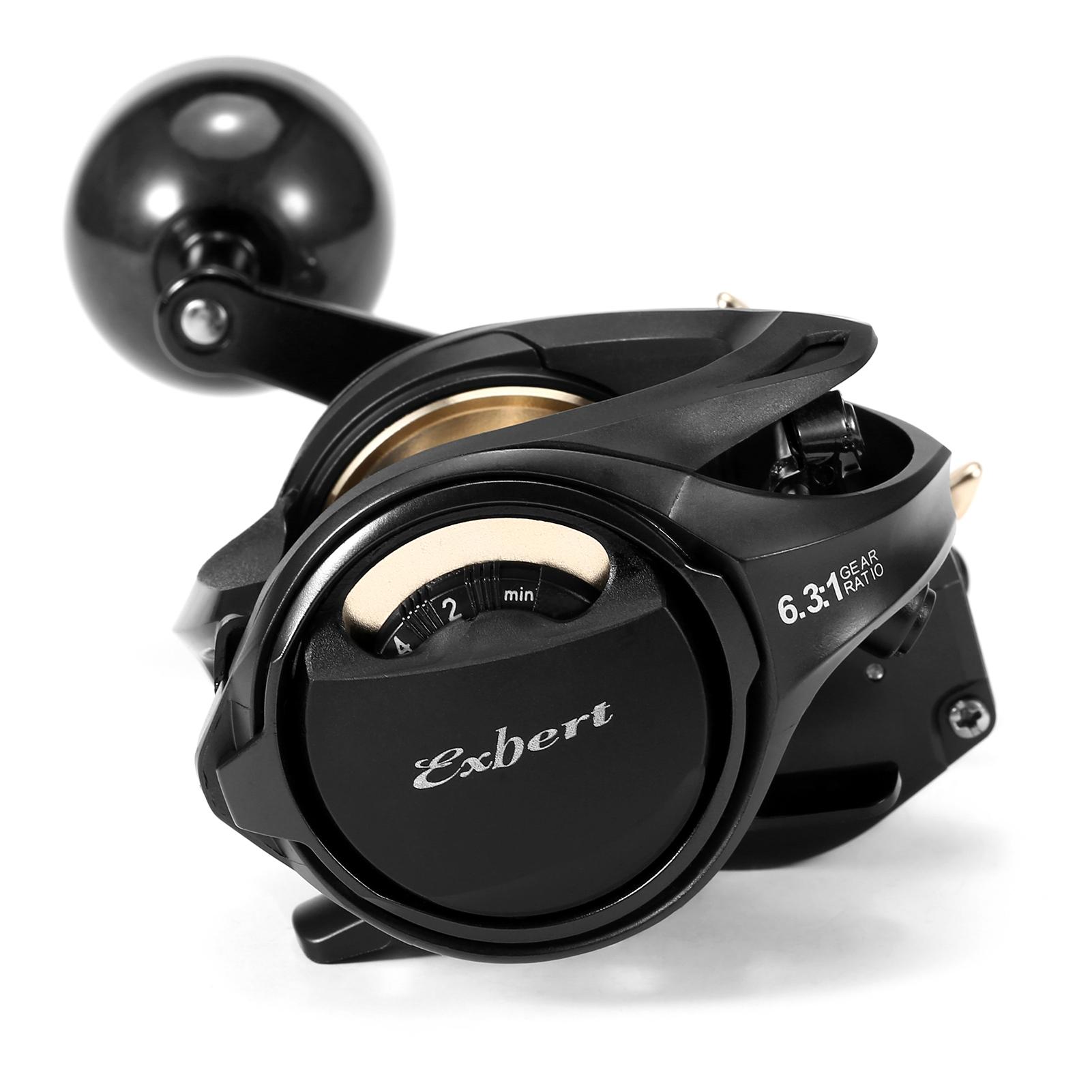 GoolRC Carbon Fiber Baitcasting Reel 9+1BB Fishing Reel High Speed 6.3: 1 Gear Ratio Magnetic Brake System Left