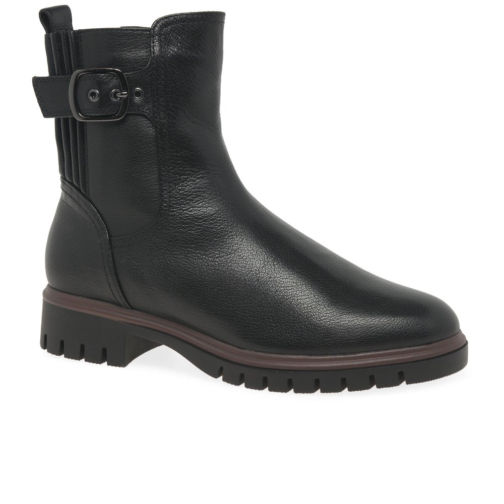Regarde Le Ciel Justina 03 Womens Ankle Boots Colour: Black Leather, Size: 3.5-4/36