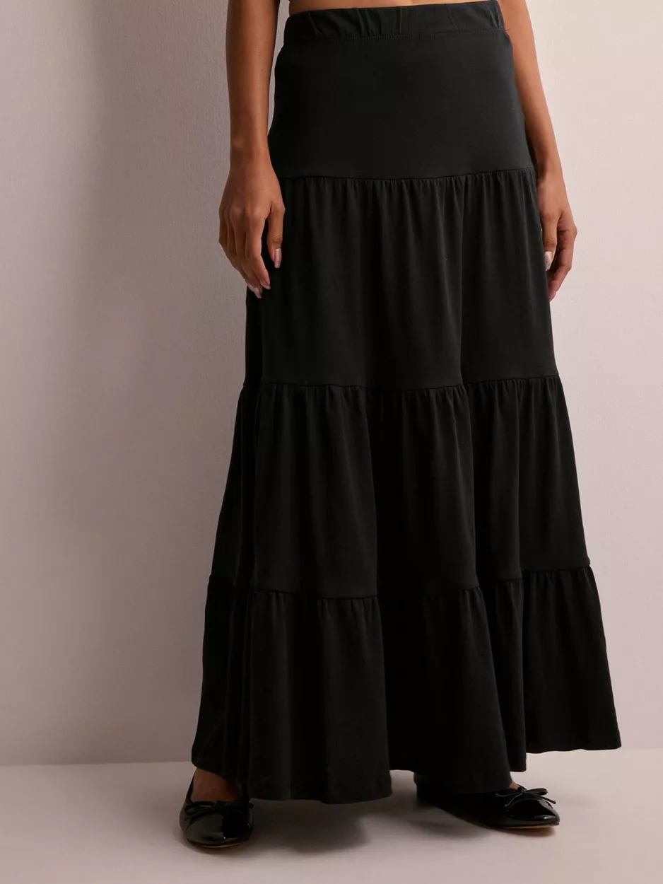 Only Frill Maxi Skirt Women Black