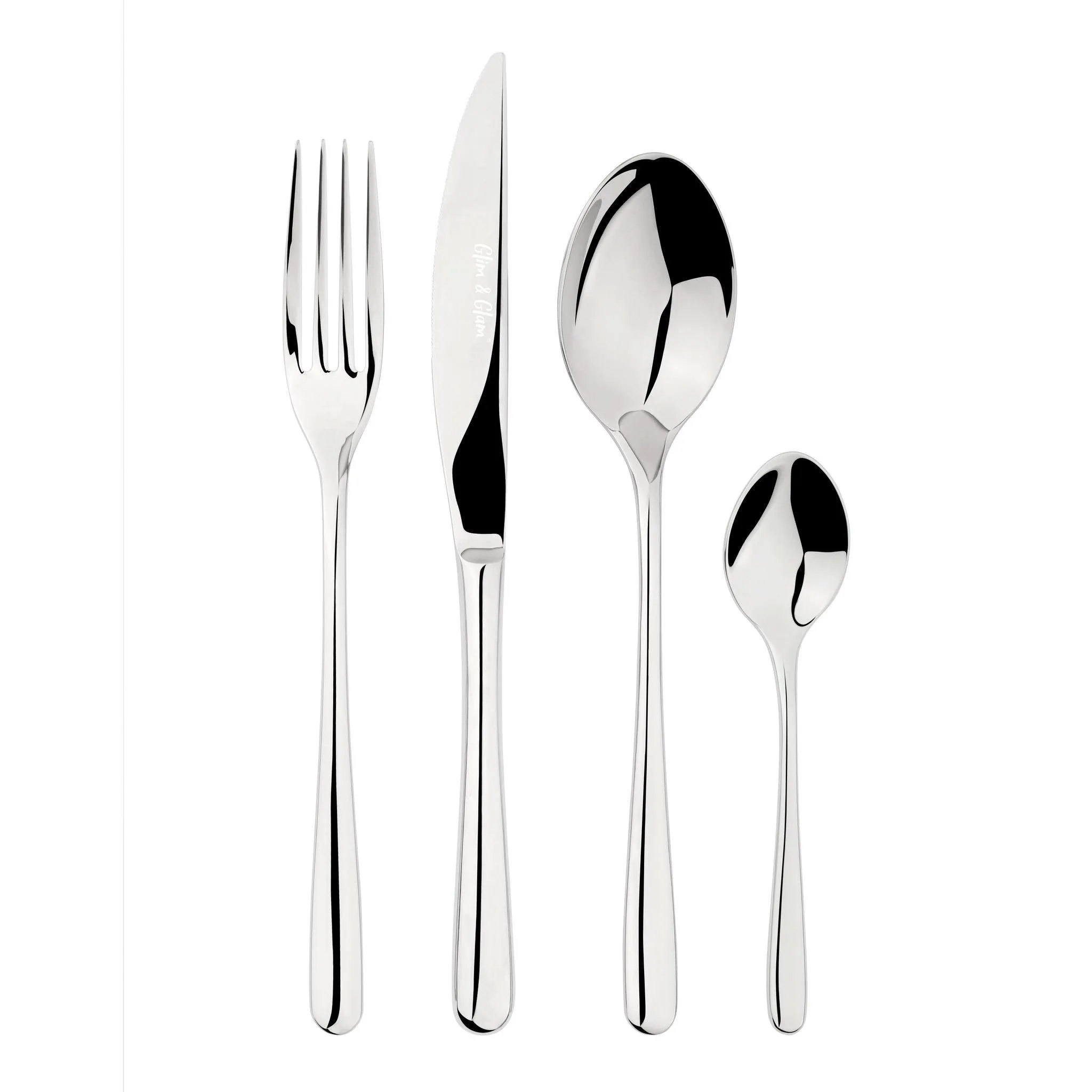 Glim & Glam Cutlery Sets Stainless Steel 18/8 32pc Set Catering Sphere - Grey - One Size