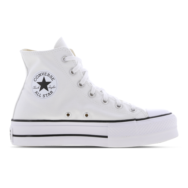 Converse Women's White All Star Lift Hi Trainers, Size: 4