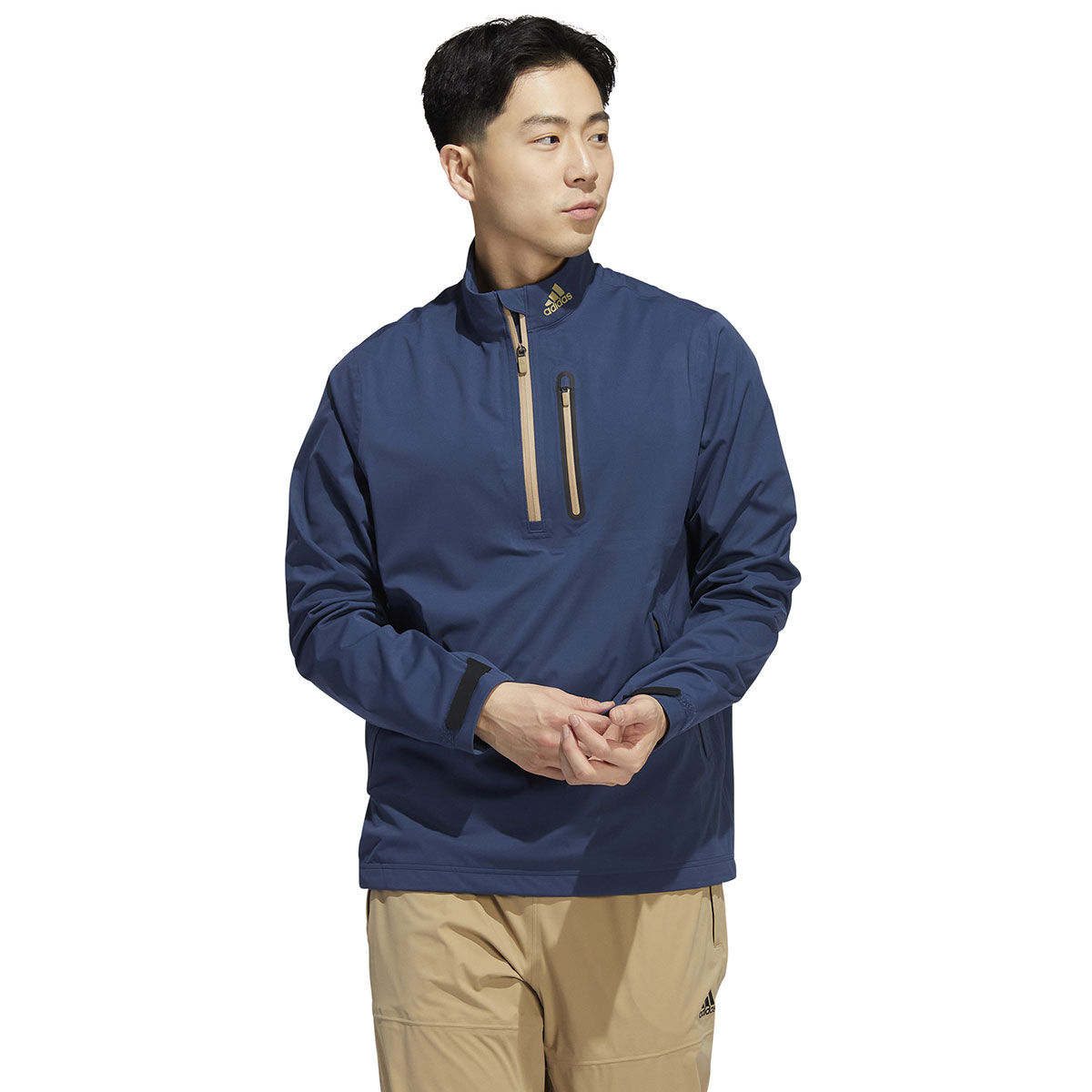 Adidas Golf Men's RAIN.RDY 1/2 Zip Golf Jacket, Mens, Navy, Small  | Online Golf