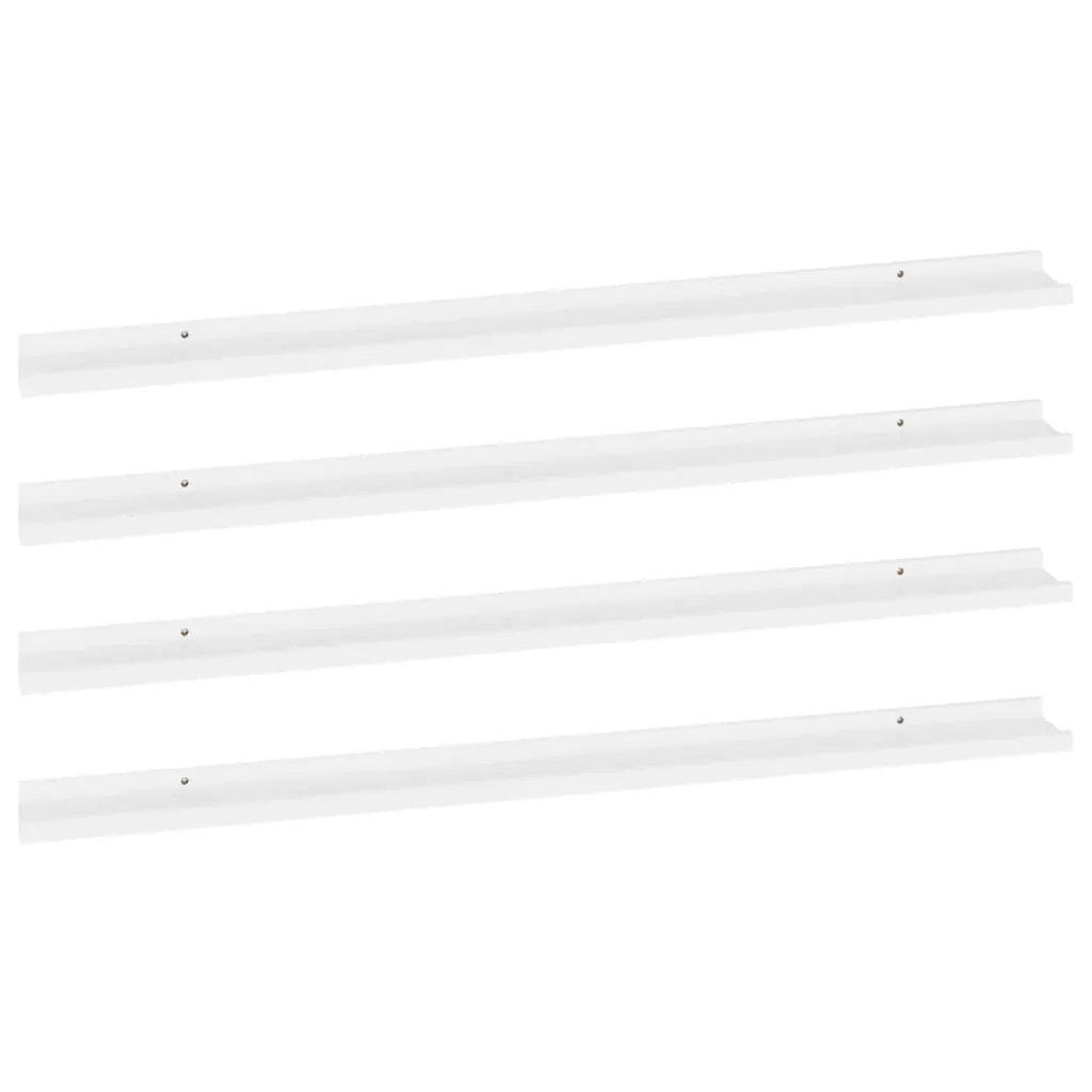 VidaXL Wall Shelves 4 pcs White 115x9x3 cm