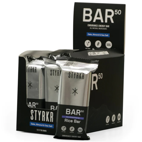 Styrkr BAR50 Energy Bar - Box Of 12  - Date / Almond / Sea Salt / Box Of 12